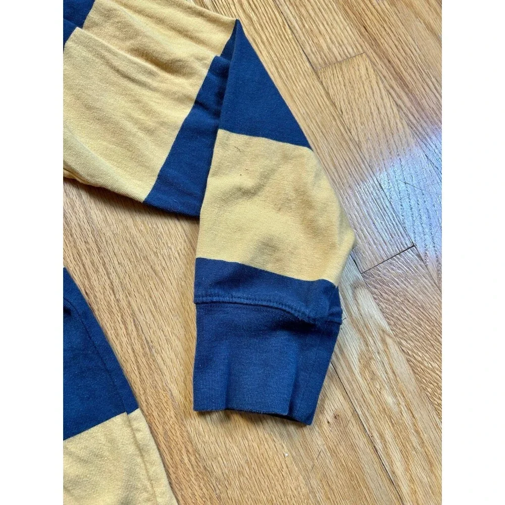 J. Crew Knit Rugby Polo Sweater, Yellow/Navy/Cream, Men’s